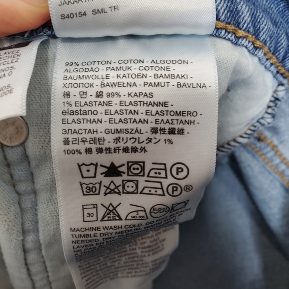 Levi's Blue Medium Wash 513 Slim Straight Leg Denim Jeans - Picture 13 of 13